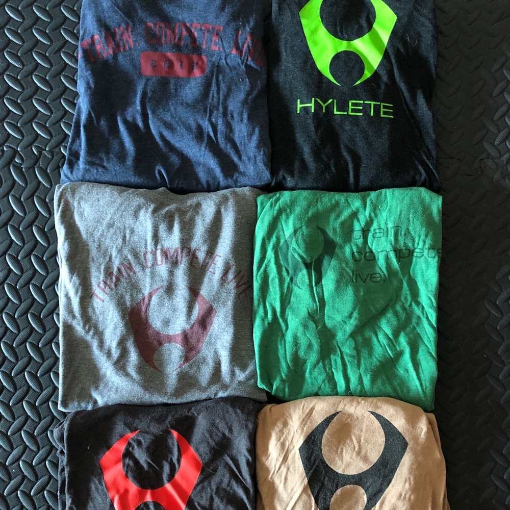 6 Hylete short sleeve t-shirts Tri-blend crew